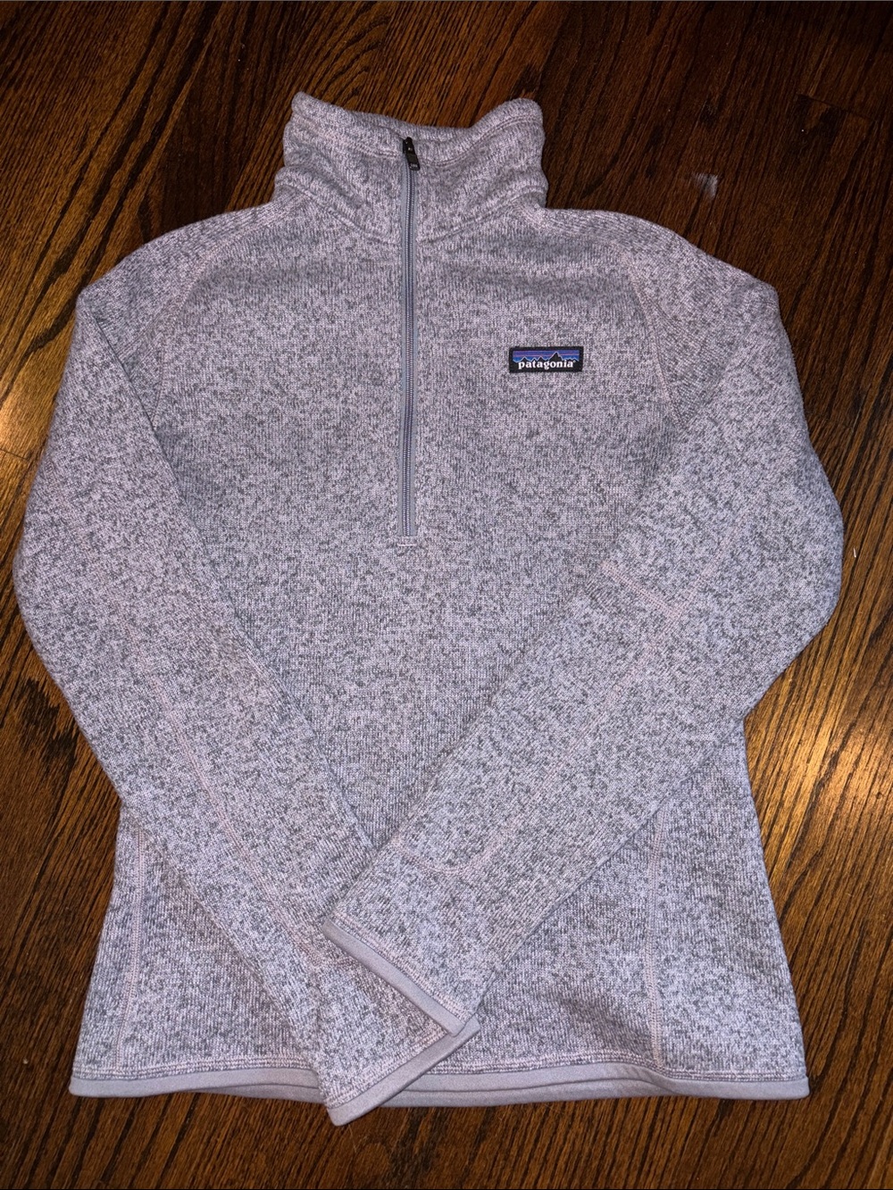 Patagonia Light Heather Purple Quarter-Zip Pullover